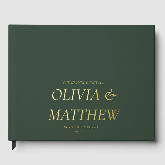 Livre d'or Mariage personnalisé avec huile (Recto)