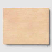 Livre D'or Mariage personnalisé Monogram Faux Crème Cuir (Verso)