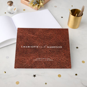 Livre D'or Mariage personnalisé Monogram Faux Cuir