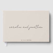 Mariage Personnalisé Nom Ivoire Crème Élégant