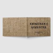 Livre D'or Mariage personnalisé rustique burlap motif nature (Complet)