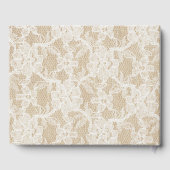 Livre D'or Mariage photo bleu Burlap and Lace Navy (Verso)