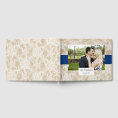 Livre D'or Mariage photo bleu Burlap and Lace Navy (Complet)