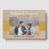Livre D'or Mariage photo Burlap & Gold (Recto)