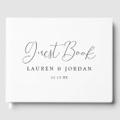 Livre D'or Mariage photo de calligraphie rustique (Recto)