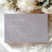 Livre D'or Mariage photo Feuille Dusty Cascady Purple