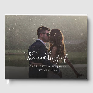 Livre D'or Mariage photo manuscrit de script moderne