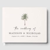 Livre D'or Mariage photo minimal Palm Tree (Recto)