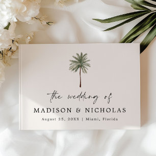Livre D'or Mariage photo minimal Palm Tree