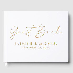 Livre D'or Mariage photo Modern Gold Script