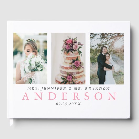 Livre D'or Mariage photo moderne 3 (Recto)