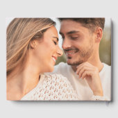 Livre D'or Mariage photo moderne avec cadre rose et rouge (Verso)