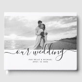 Livre D'or Mariage photo moderne élégant (Recto)