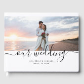 Livre D'or Mariage photo moderne élégant (Recto)