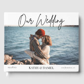 Livre D'or Mariage photo moderne élégant (Recto)