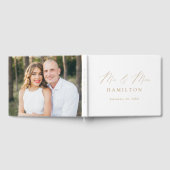Livre D'or Mariage photo moderne Elegant Gold Script (Complet)