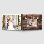 Livre D'or Mariage photo rustique en bois (Complet)