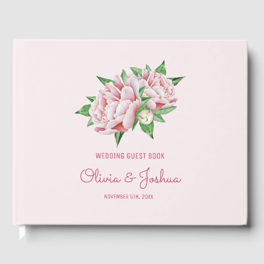 Livre D'or Mariage Pink Peony (Recto)