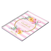 Livre d'or Mariage Pink Stripes (Côté gauche)