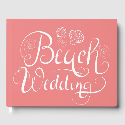 Livre D'or Mariage plage | Ajouter votre texte (Recto)