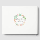 Livre D'or Mariage Réserver Aquarelle Réception Florale (Verso)