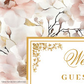 Livre d'or mariage romantique floral roux