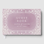 Livre D'or Mariage romantique Mauve (Recto)