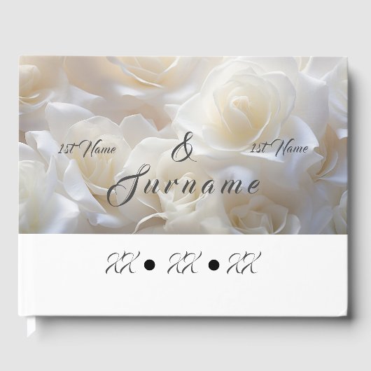 Livre d'or Mariage Rose Blanche (Recto)