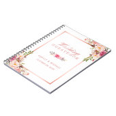 Livre d'or mariage - Rose élégant rose or floral (Côté gauche)