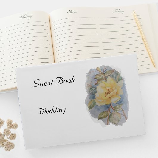 Livre D'or Mariage rose jaune