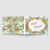 Livre D'or Mariage Rose Orange Élégant Beau (Complet)