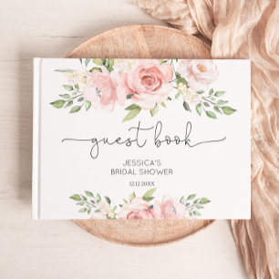 Livre D'or Mariage rose poudré floral