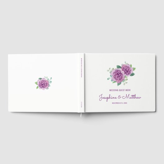 Livre D'or Mariage Rose pourpre (Complet)