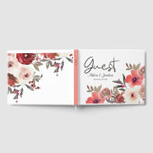Livre D'or Mariage Rose Red Blush Floral (Complet)