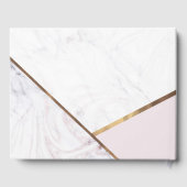 Livre D'or Mariage rose rose en marbre doré (Verso)