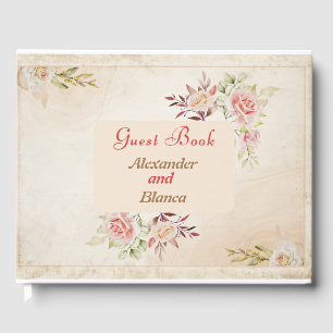 Livre D'or Mariage Rose Vintage rose clair