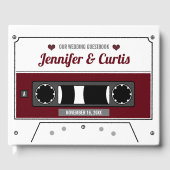 Livre D'or Mariage rouge de bande de cassette rétro (Recto)