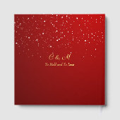 Livre D'or Mariage rouge flocon de neige double bonheur (Verso)