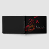 Livre D'or Mariage rouge floral (Complet)