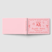 Livre D'or Mariage rouge rose Whimsical Wavy (Complet)