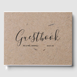 Livre d'or mariage   Rustic Kraft Paper Chic