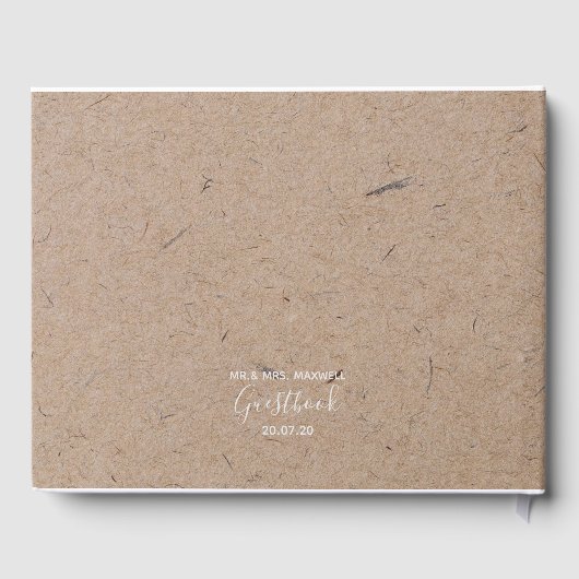 Livre d'or mariage | Rustic Kraft Paper Chic (Verso)