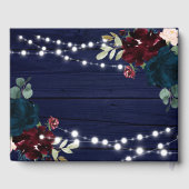 Livre D'or Mariage Rustic Wood Marsala & Navy Blue Flowers (Verso)