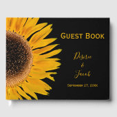 Livre D'or Mariage rustique Elegant Jaune Tournesol Noir (Recto)