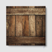 Livre D'or Mariage rustique en bois de grange et dentelle (Verso)