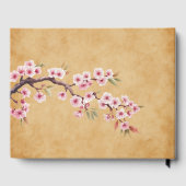 Livre D'or Mariage Rustique Floral Scroll Cherry Blossom (Verso)
