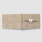Livre D'or Mariage rustique minimal avec toile de jute marron (Complet)