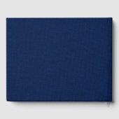 Livre D'or Mariage Rustique Navy Blue Broderie Fleurie Tourne (Verso)