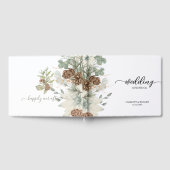 Livre D'or Mariage Rustique Woodland Green & Pinecones (Complet)