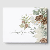 Livre D'or Mariage Rustique Woodland Green & Pinecones (Verso)